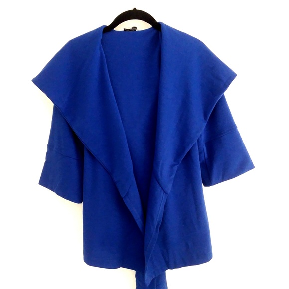 Royal Blue Kimono Jacket with Cowl Collar Extaren - Picture 4 of 6